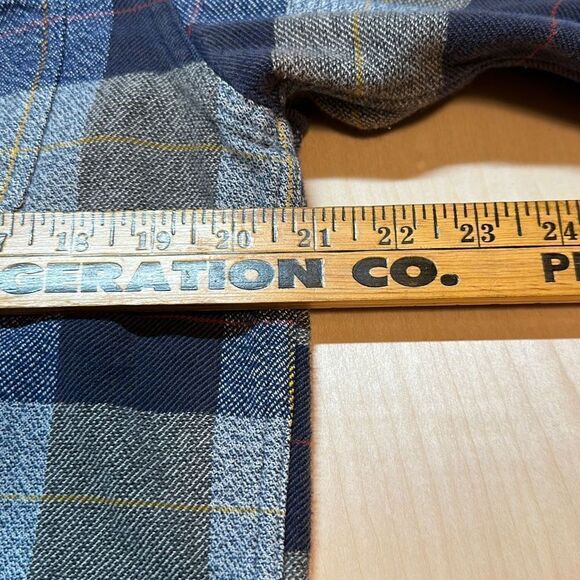 PATAGONIA FJORD FLANNEL Mens Medium Hayburner Classic Navy Long Sleeve Shirt - Picture 3 of 6